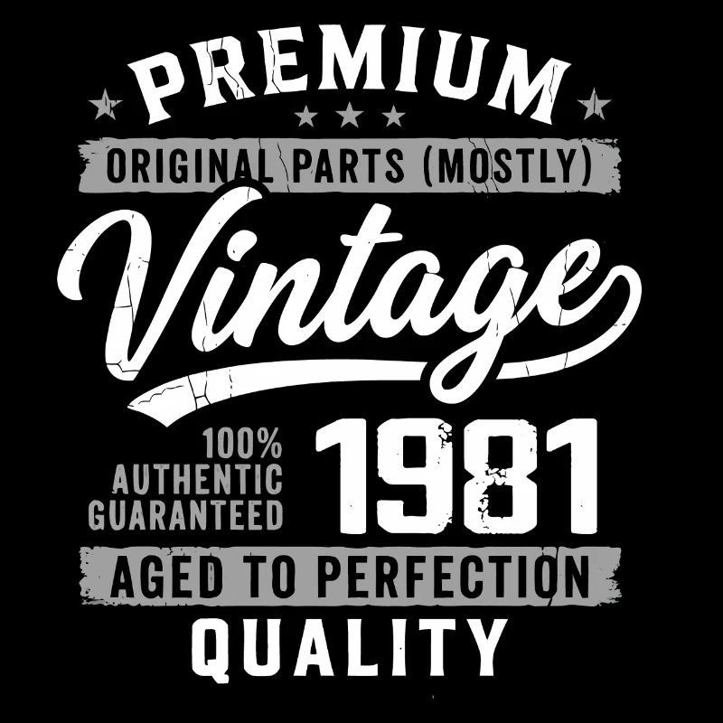 Vintage 1981 Retro 1981 Anniversaire 1981