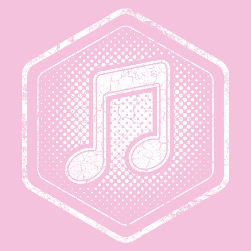 Musiknote Hexagon Logo mit coolem Effekt