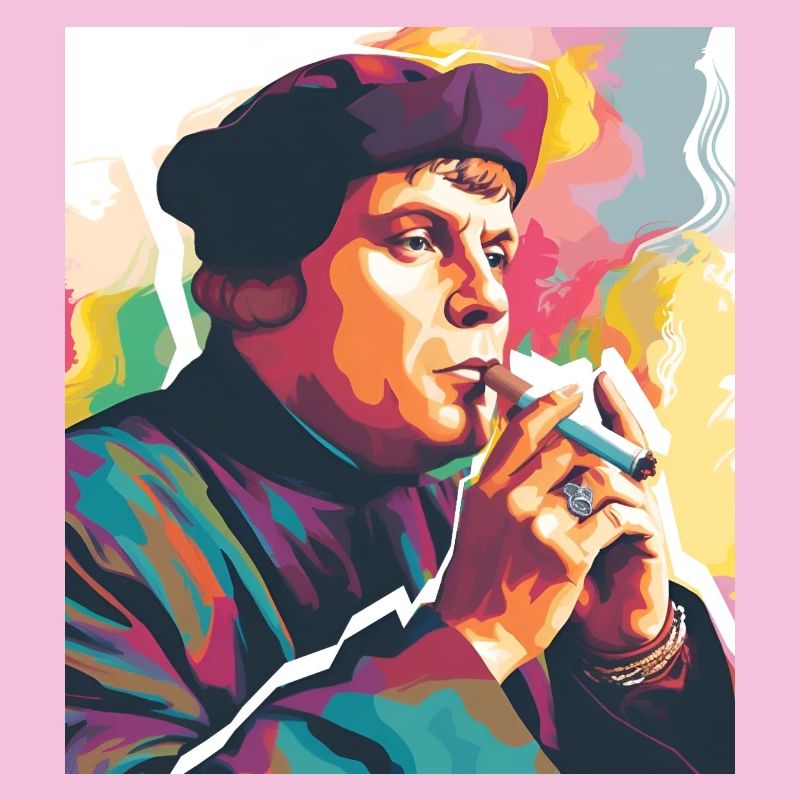 Martin Luther smoking