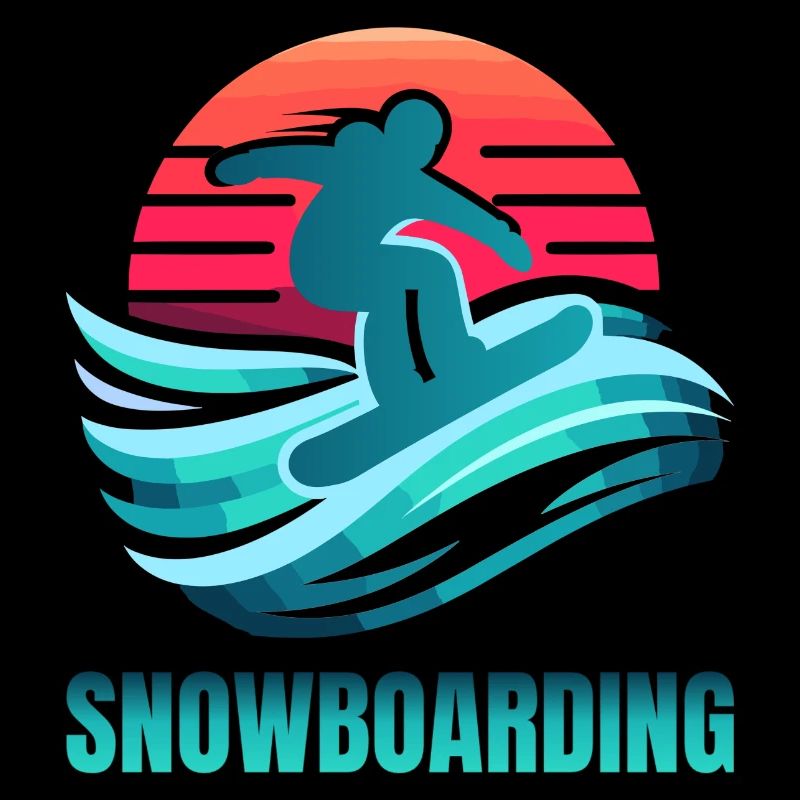 Vibrant Snowboarding Surf Scene