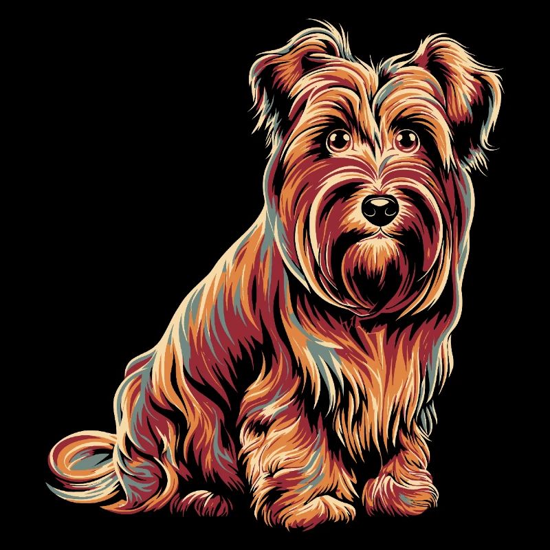 Portrait coloré de terrier