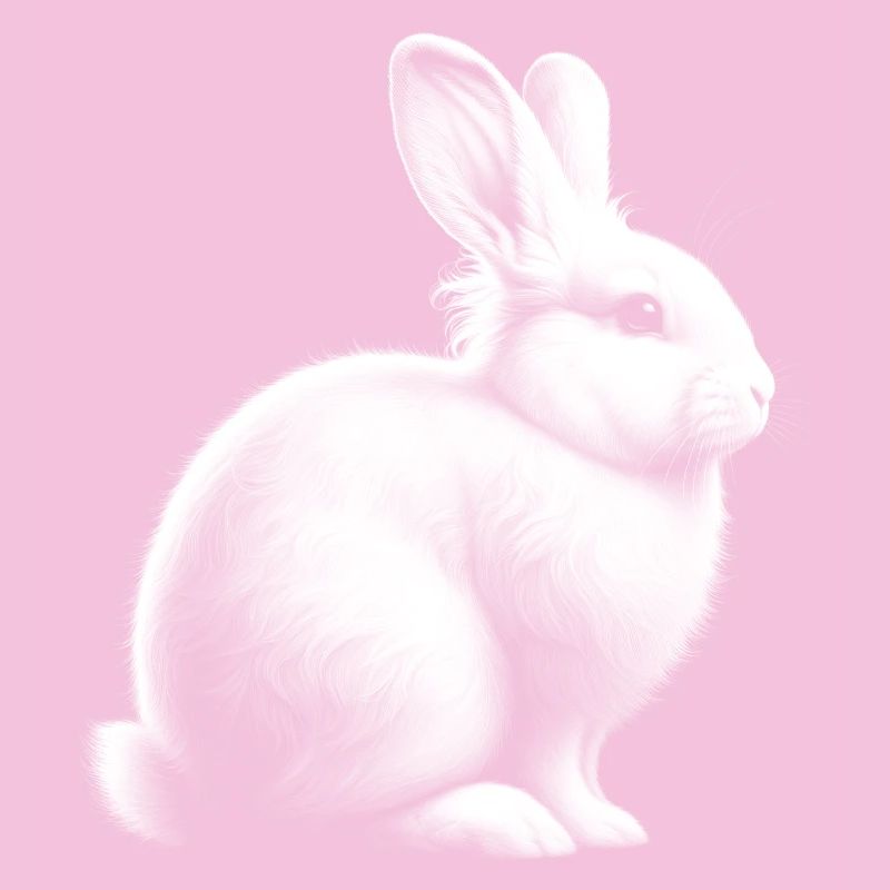 Portrait de lapin blanc mignon