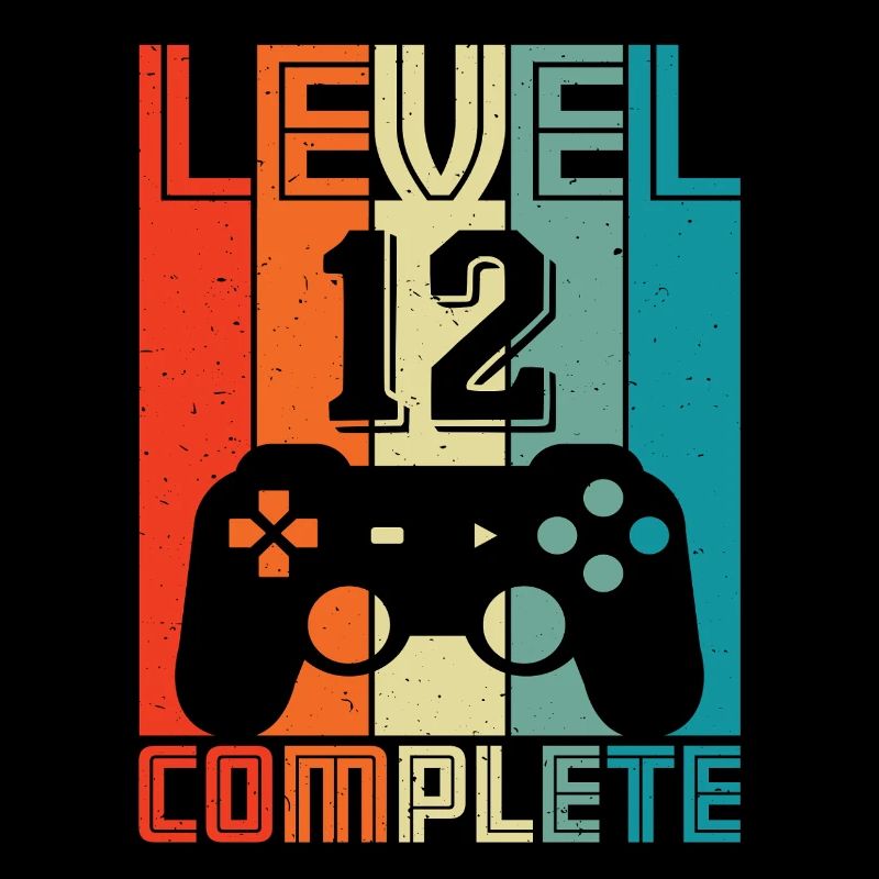 12th Birthday Gamer – 12 Years Level 12 Complete