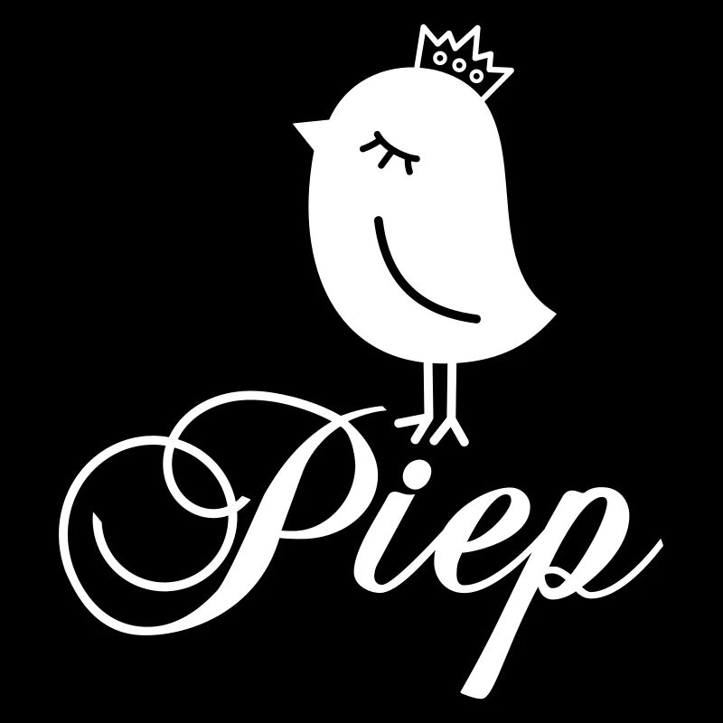 Spatz Piep mit Krone – Piepmatz Vogel Cartoon