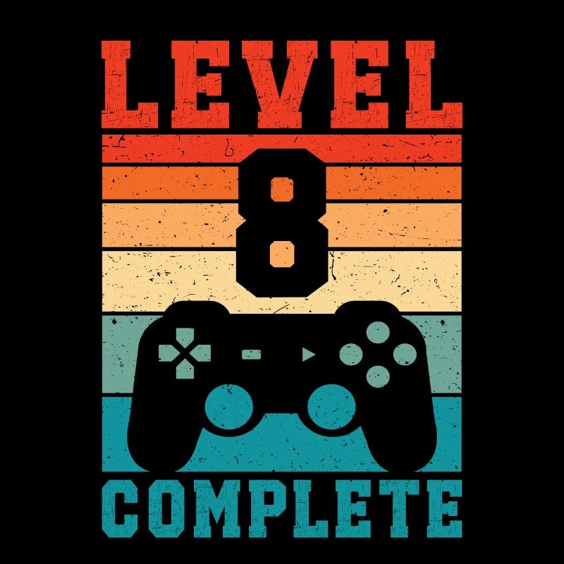 8th Birthday Level 8 Complete 8 Years Gamer
