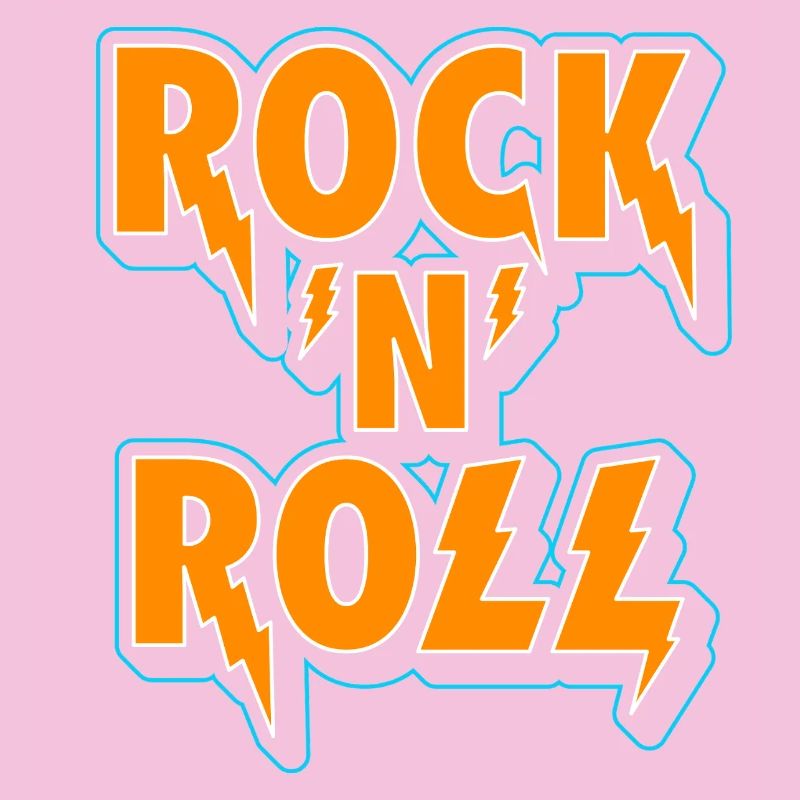 Logo typographique 3D Rock 'N' Roll