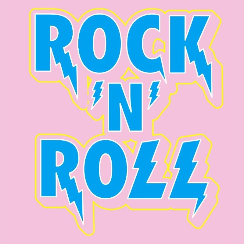 Logo typographique 3D Rock 'N' Roll