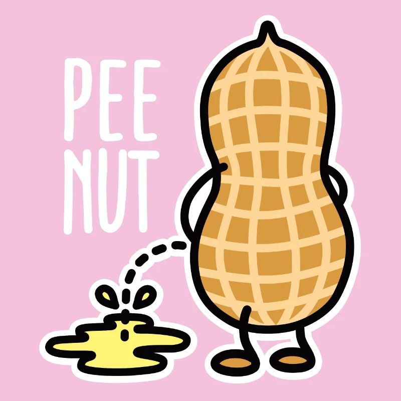 Funny PEE-NUT Nut Peanut Peeing Pun