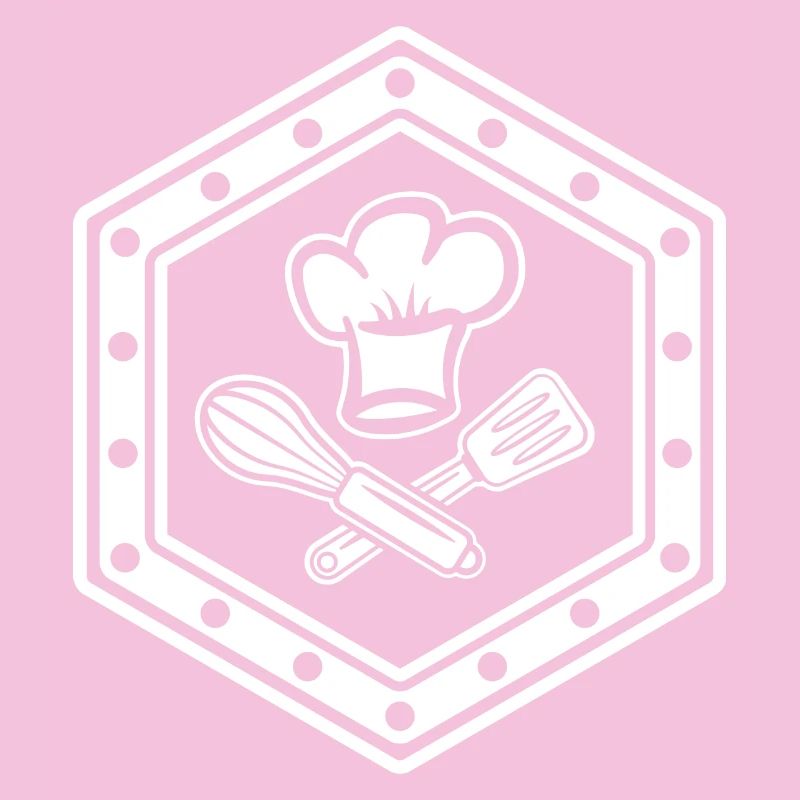Symbole hexagonal élégant pour les chefs cool