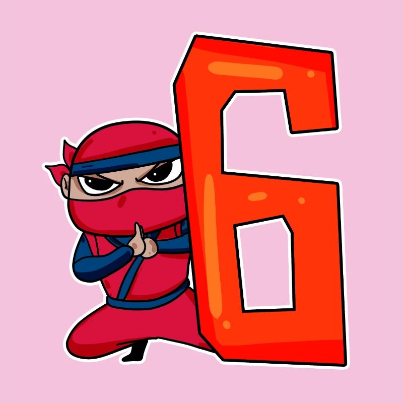 6 Jahre Junge Ninja - 6 Geburtstag - Ich bin 6