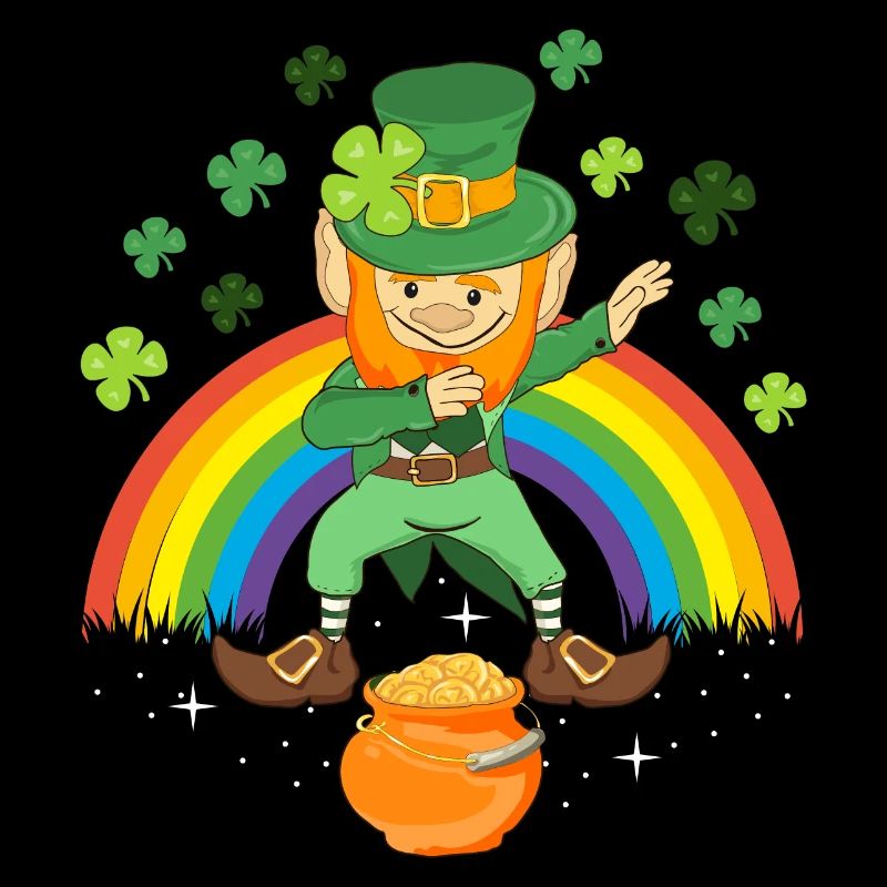 Dabbing Kobold Goldtopf Kleeblatt ST. Patricks Day