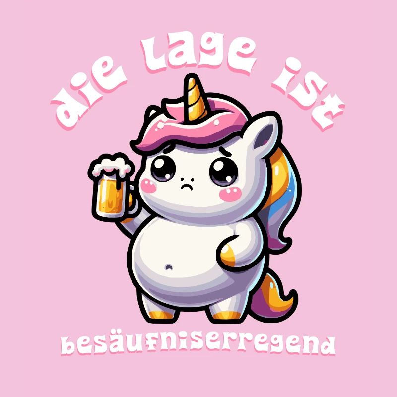 Süßes Einhorn Bier Feier