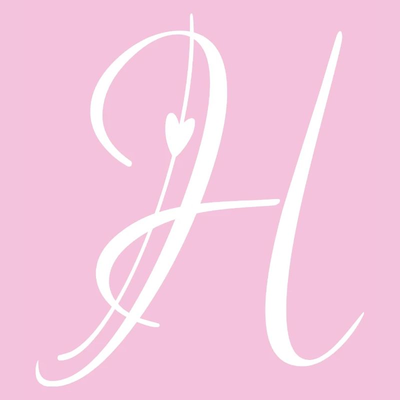 Lettre H Alphabet Initial Monogramme Poche Visage