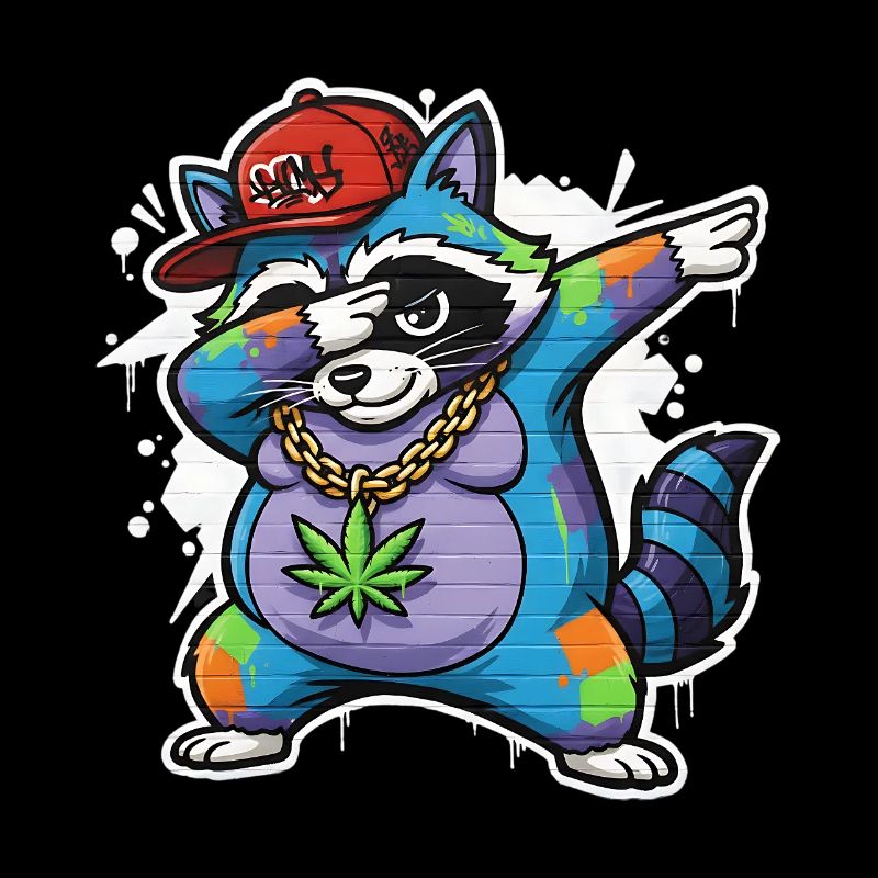 Hip-hop style graffiti de raton laveur