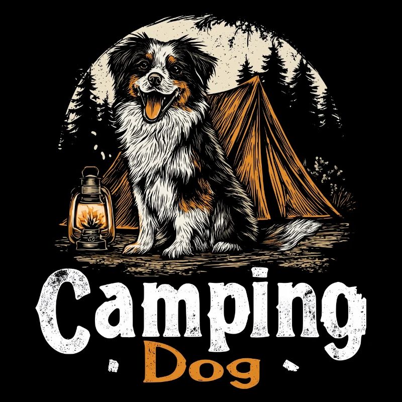 Camping Hund Spruch Camping Dog Camper Geschenk