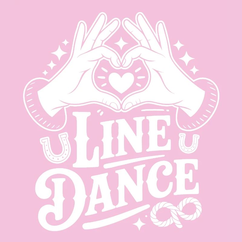 Line Dance Herz-Hand Logo