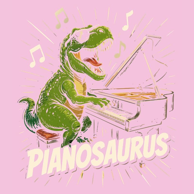 Fun Pianist Dinosaur