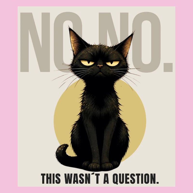 NO, NO. – Sarcastic Black Cat Design