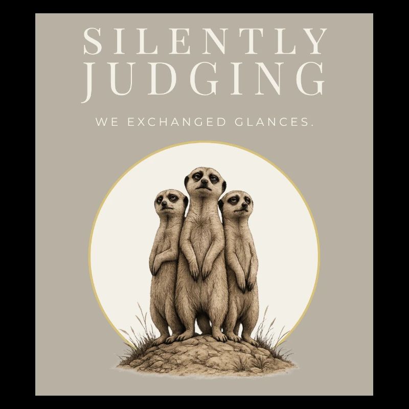 Silently Judging Meerkat Trio