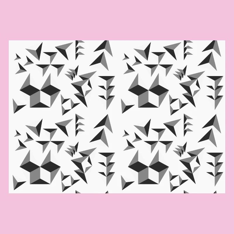 Deco pattern pyramids black and white