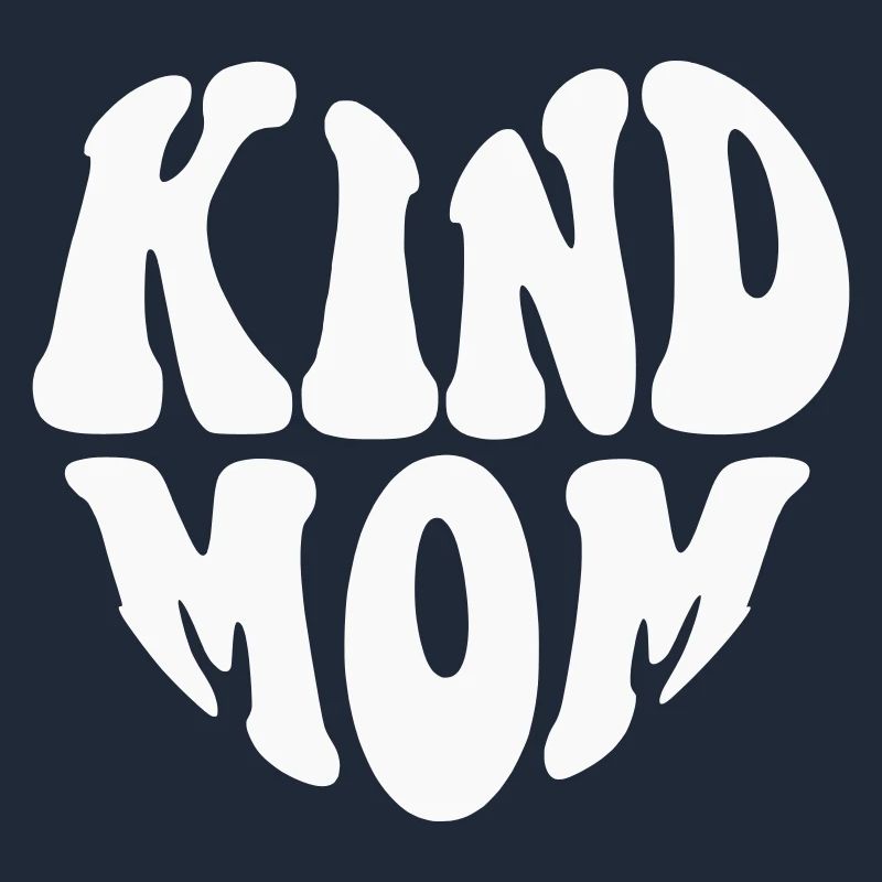 Kind Mom Heart Logo – Anpassbare Farbe