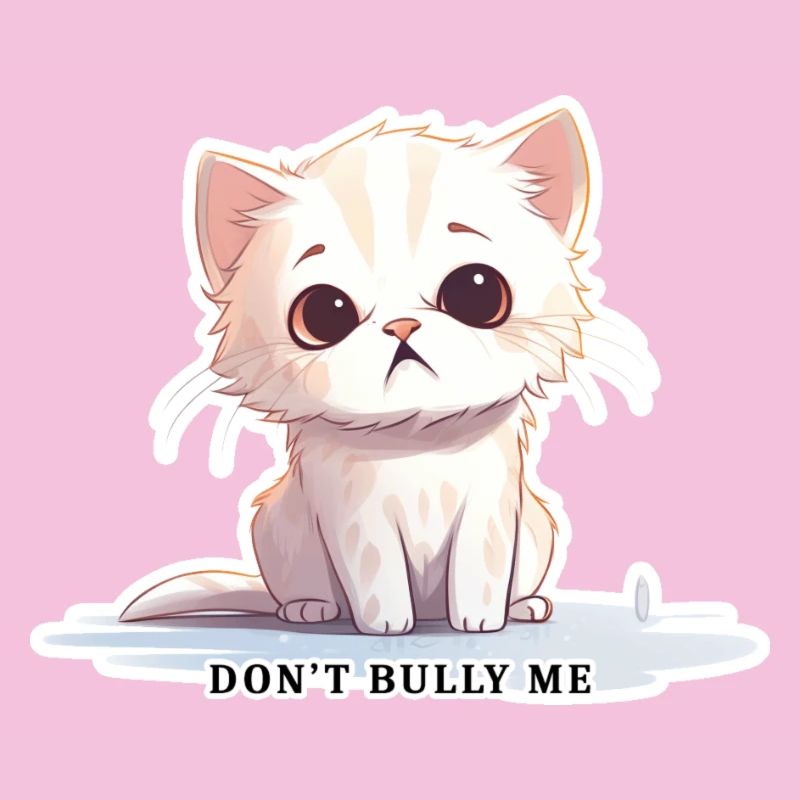 Don’t Bully Me - Chat mignon avec message