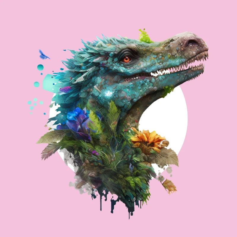 Blue Velociraptor with white background