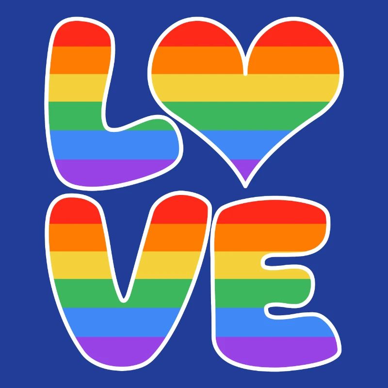 Regenbogenliebe Herzdesign