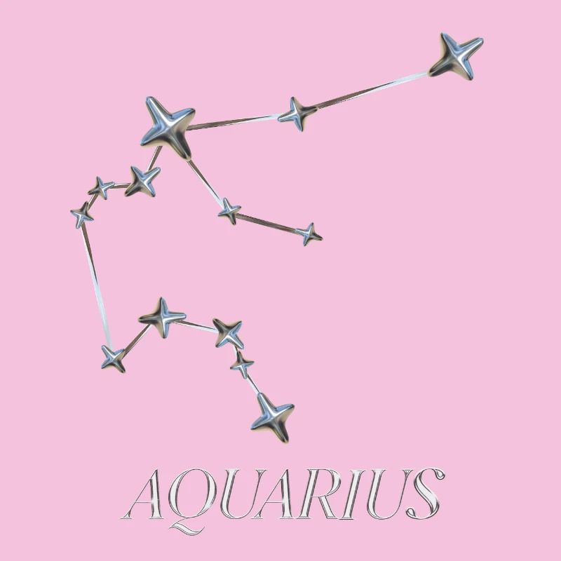 Aquarius Sternbild – Silber Minimal-Konstellation