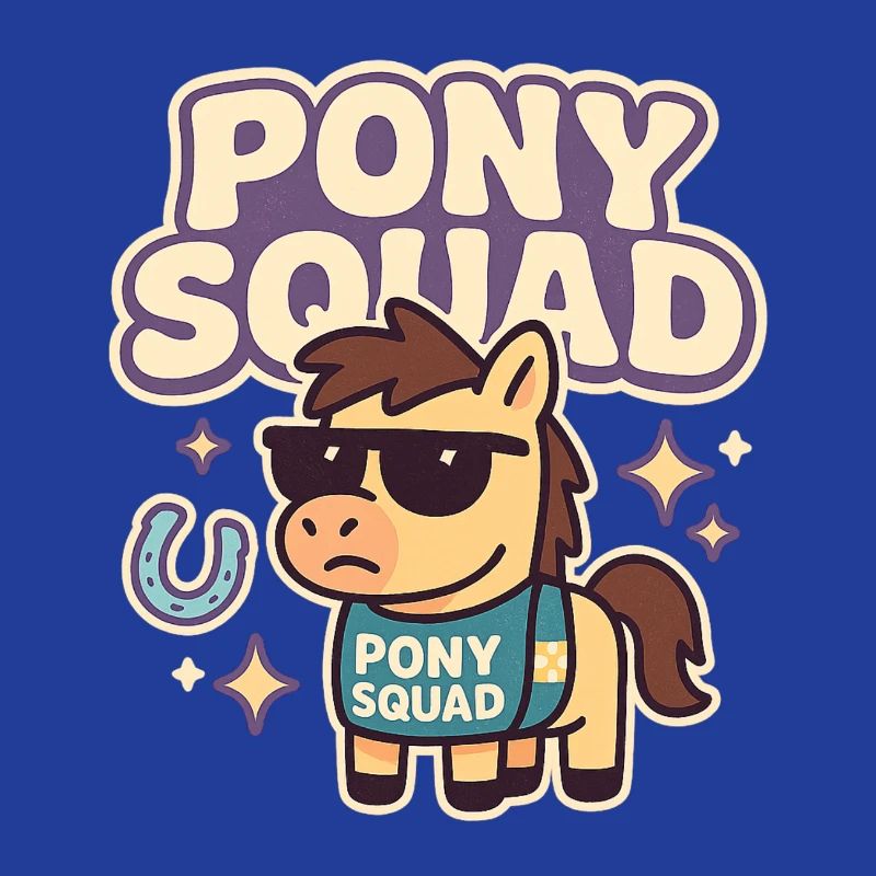 Conception de dessin animé Pony Squad
