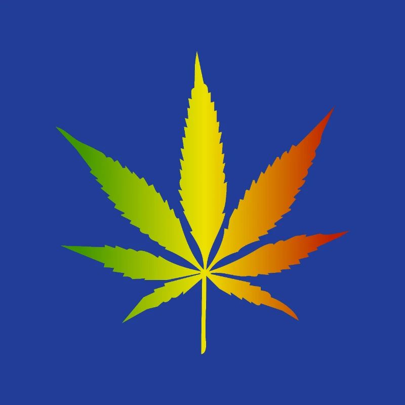 Rasta Gradient Cannabis Leaf