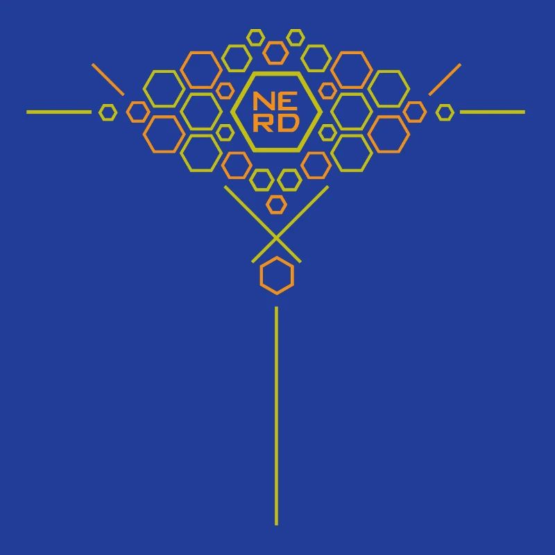 Nerd Hex Muster Gradient