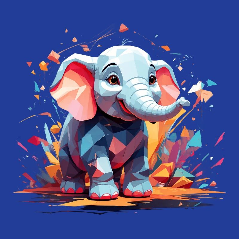 Elefant Farbexplosion