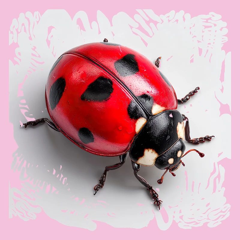 Red Ladybug Pattern Seven-Point