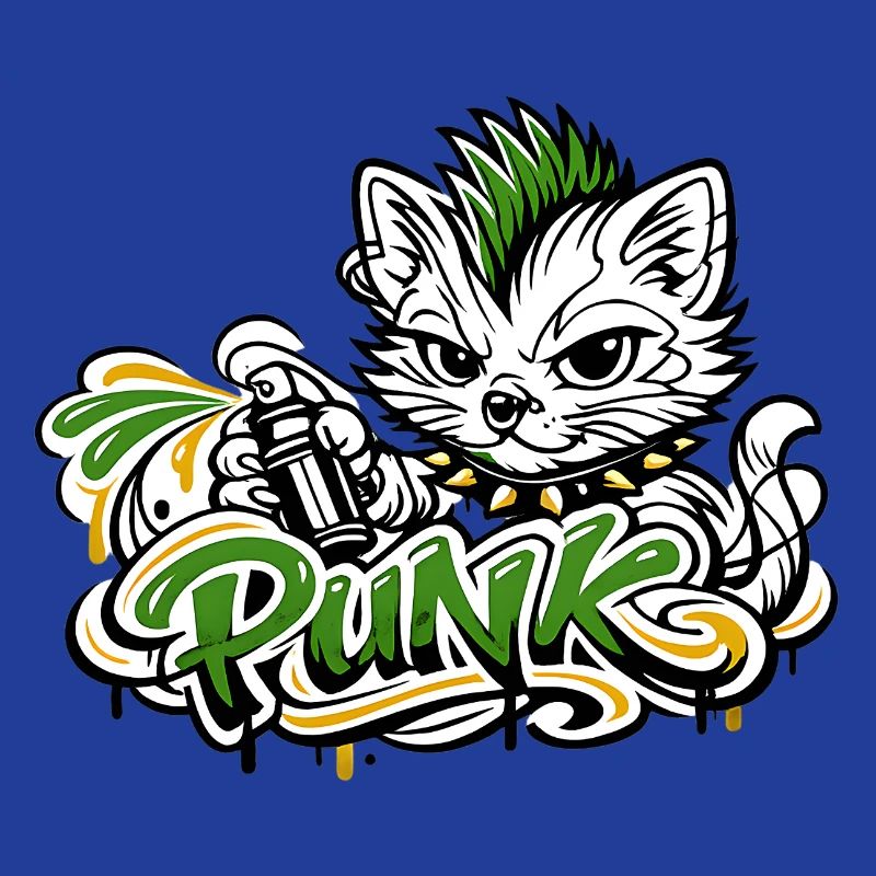 Punkkatz Graffiti Mohawk