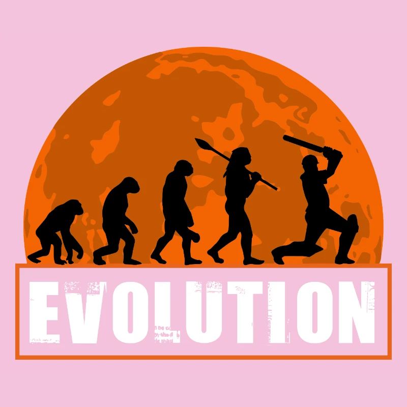 Cricket Evolution Batsman Funny Sports Player Gift