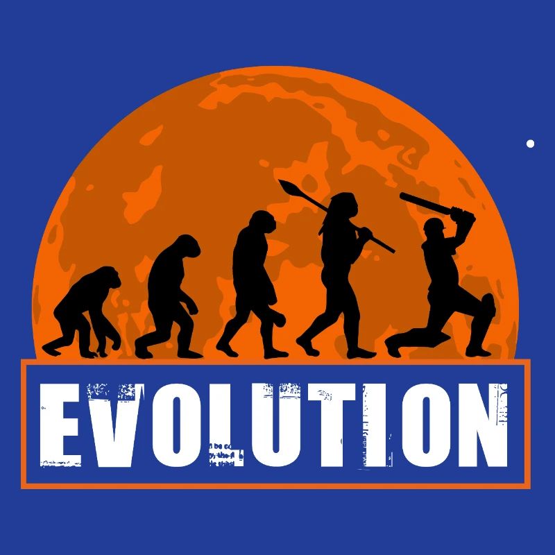 Évolution de la silhouette du joueur de cricket et du batteur