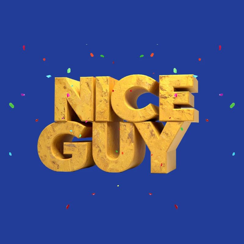 Nice Guy – Lettres monumentales en grès & Conf