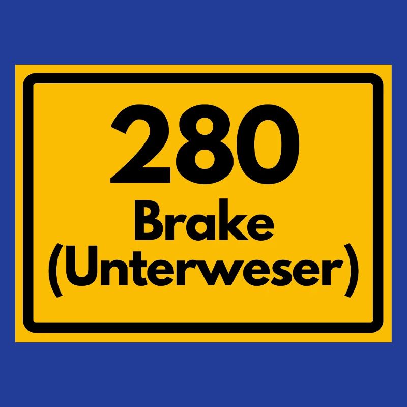 ANCIEN CODE POSTAL RÉTRO 2880 BRAKE UNTERWESER !