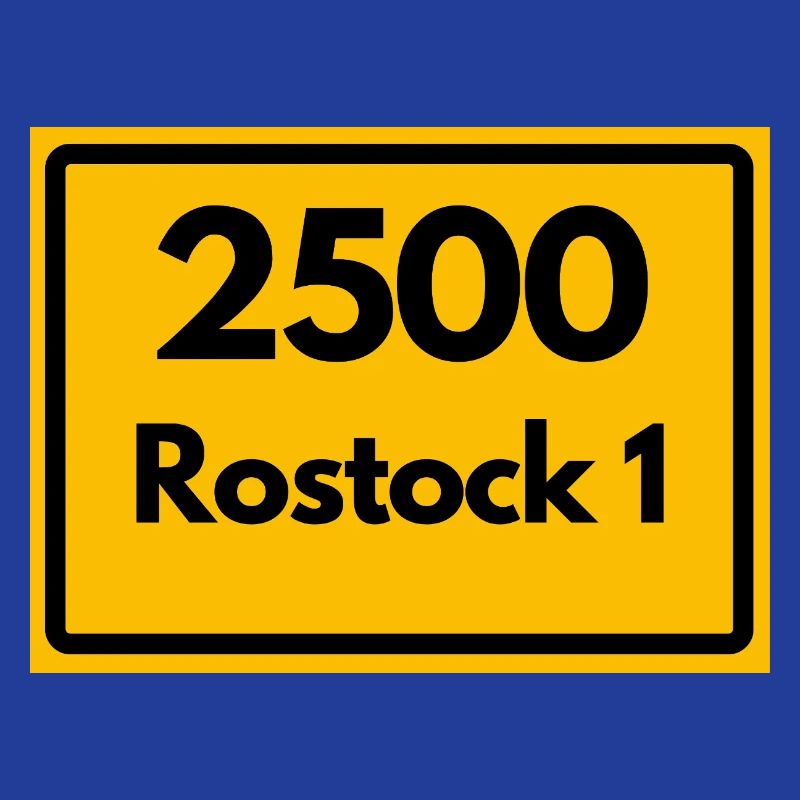 OLD POSTCODE POSTCODE RETRO 2500 ROSTOCK 1 HEIMAT