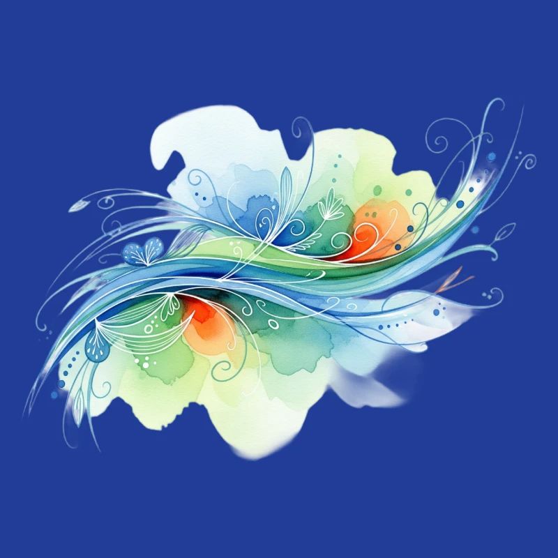 Formes fluides : conception abstraite à l’aquarelle