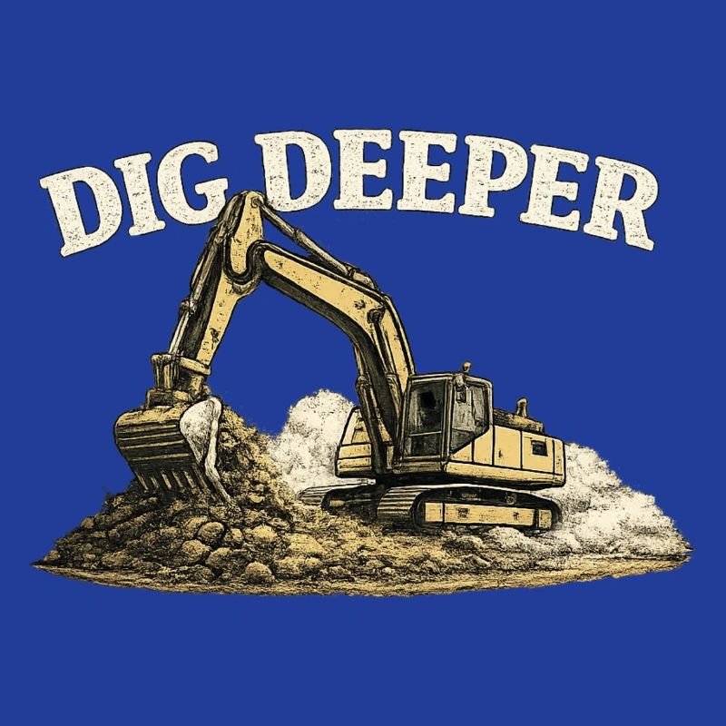 Dig Deeper Bagger Baustelle Baumaschine 