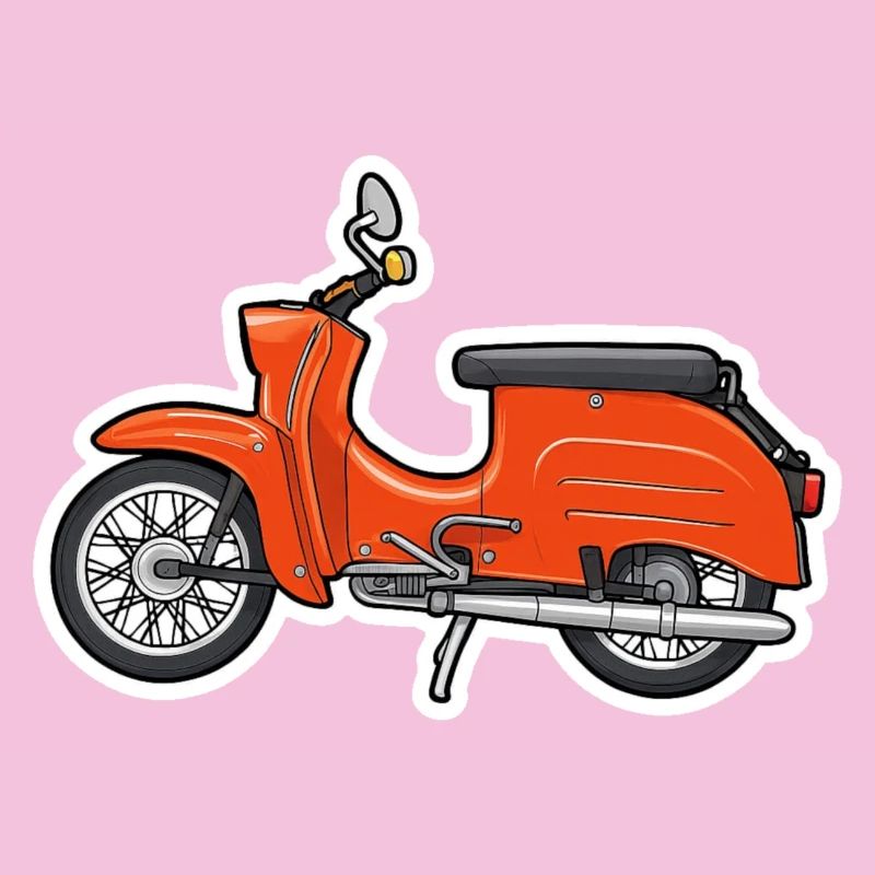 Retro Orange Simson Schwalbe Design