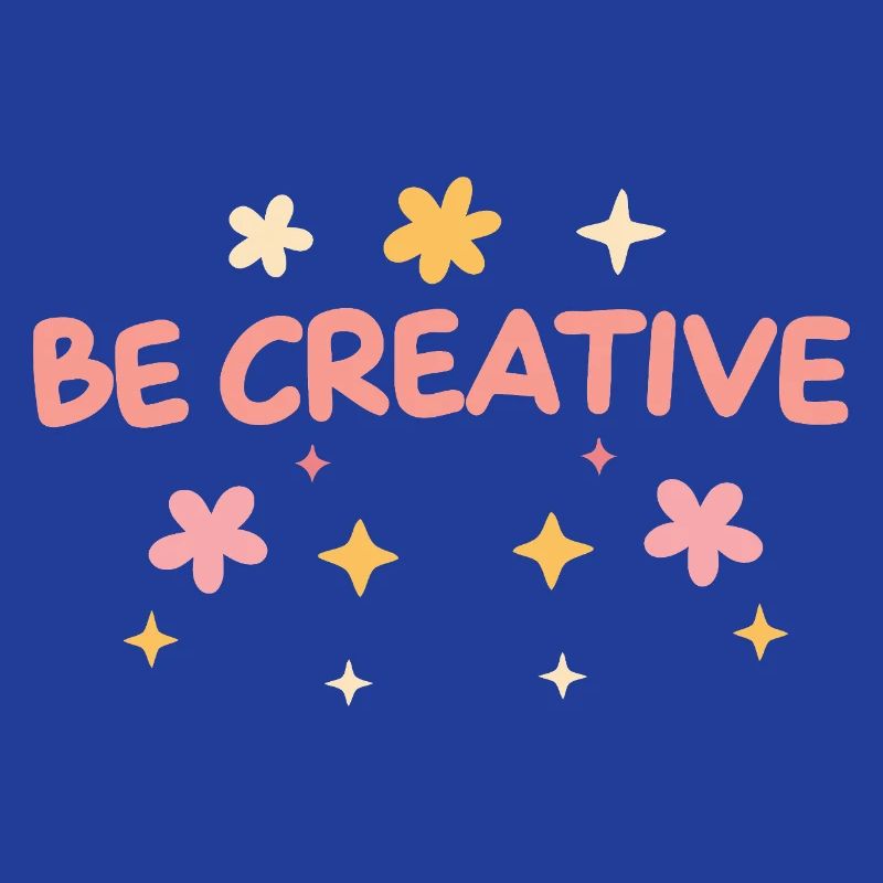 Be Creative - Pastel Doodle Typo