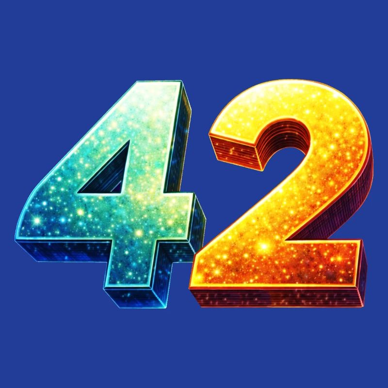 42 Cosmic Number – Nerd & Sci-Fi Design