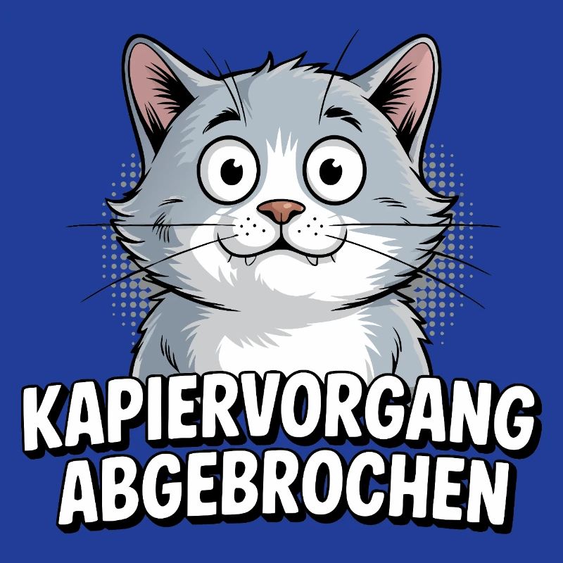 Kapiervorgang abgebrochen – Katze Comic
