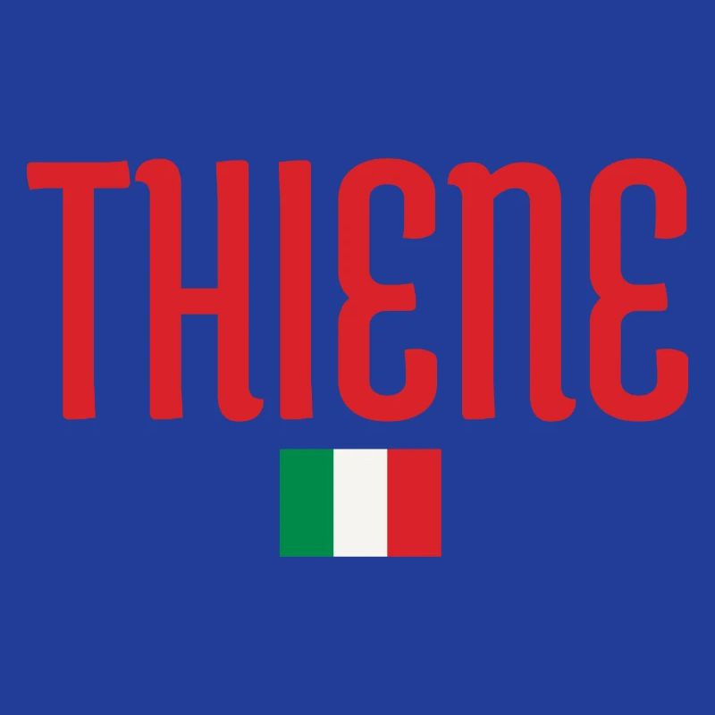THIENE-Italie Conception de drapeaux et de typographie