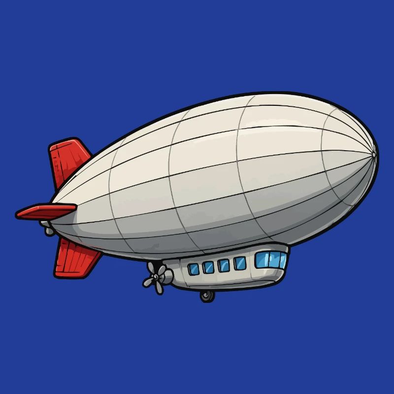 Zeppelin de dessins animés de dirigeables