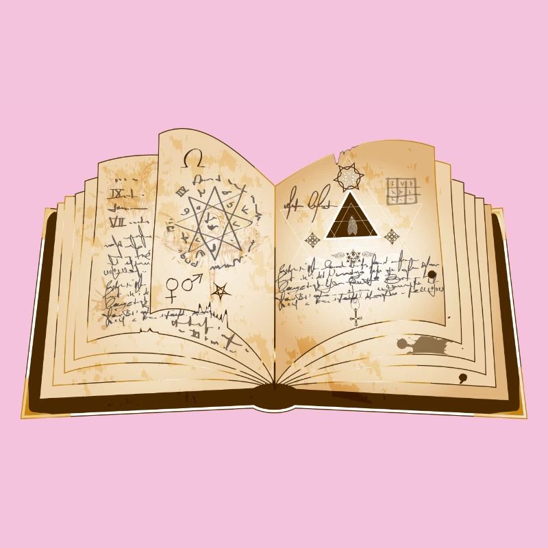 ancient magic book with ancient spells