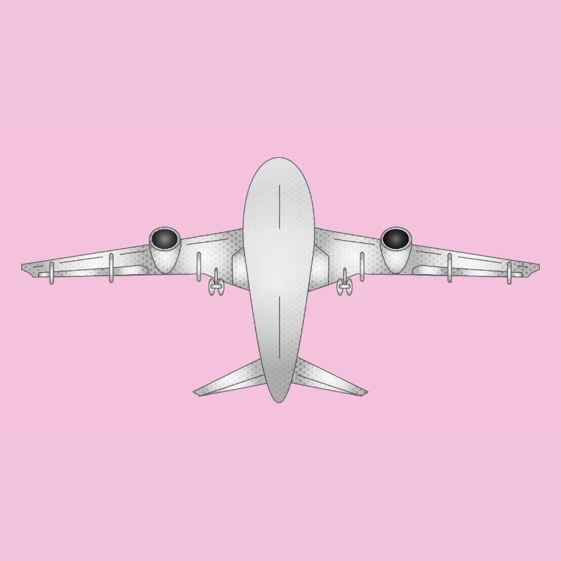 Passenger aircraft with polka dot pattern in silver-grey